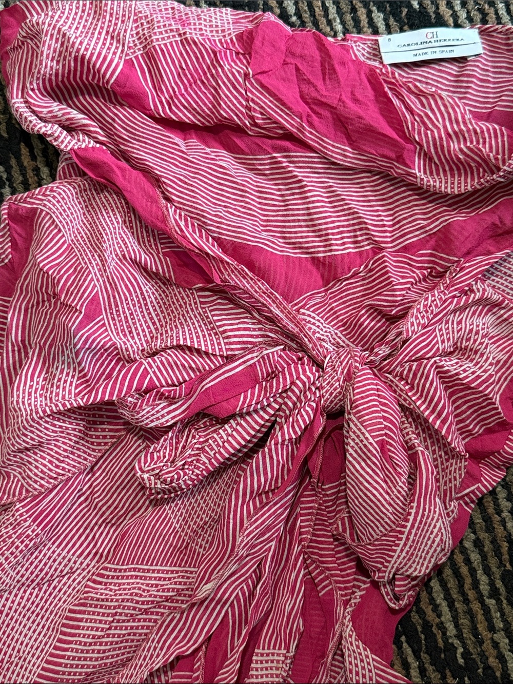 Carolina Herrera Pink Patterned Tiered Mini Skirt - Picture 4 of 5